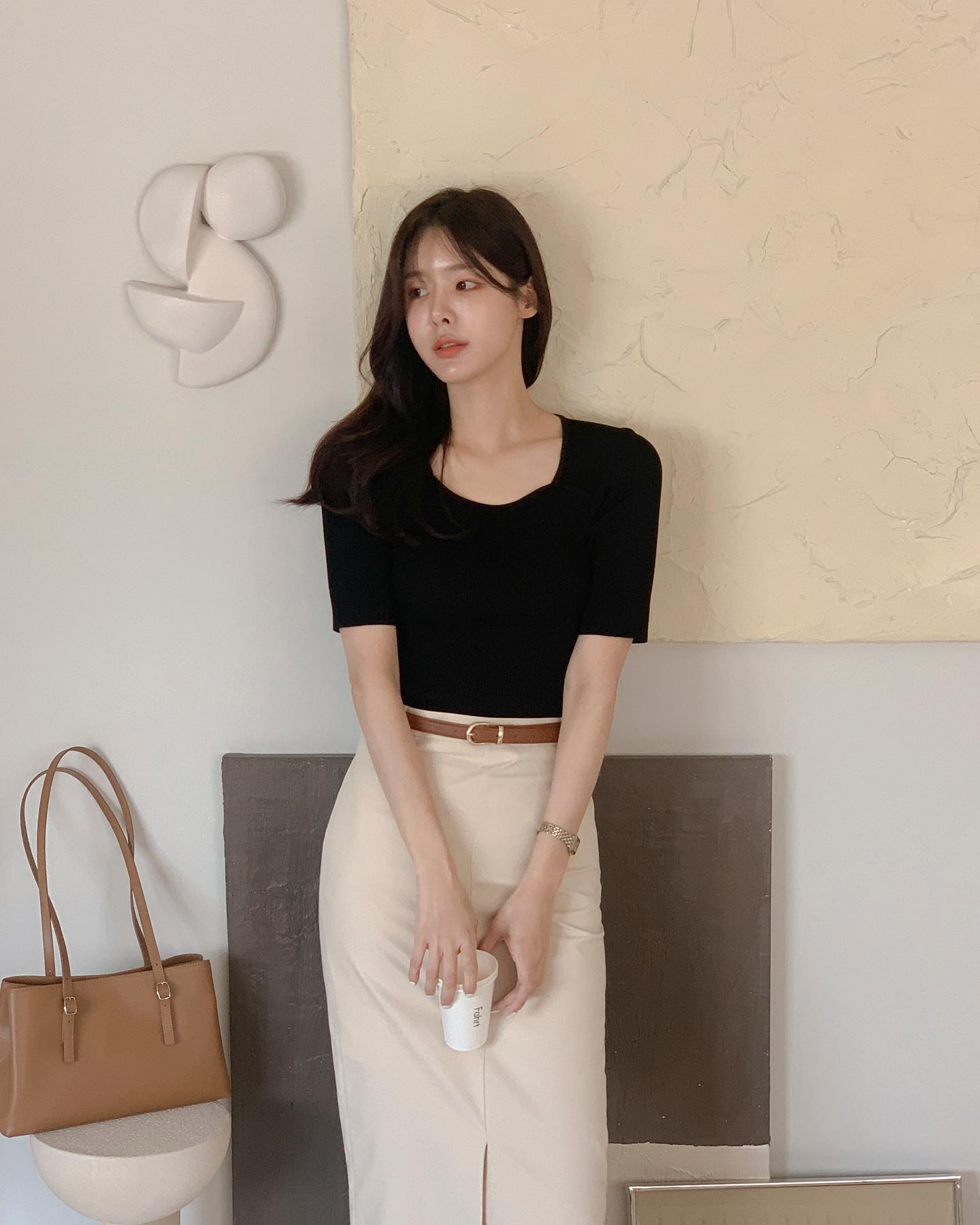 phối đồ áo thun tối giản 1