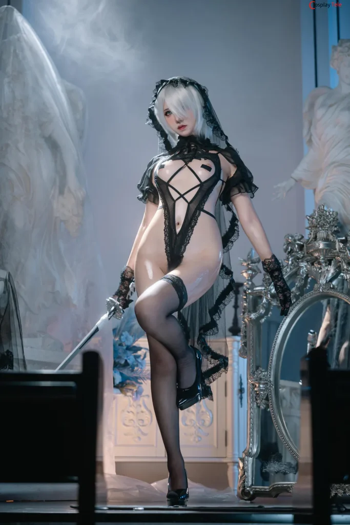119+ Tuyệt Tác axunkaOri Cosplay 2B Black Bride Đốn Tim Fan