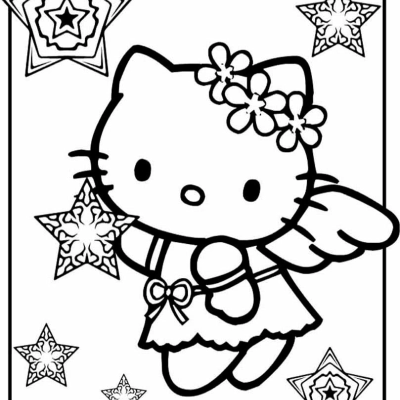 Hello Kitty tô màu 11